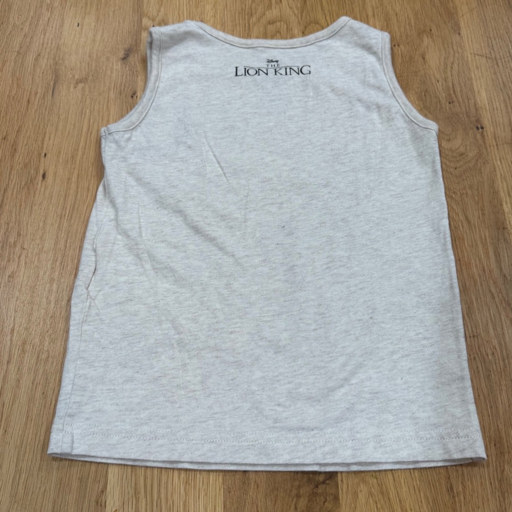 Disney Parks The Lion King Graphic Tank Top Kids Size 4 XS Gray Simba Scar Pumba - Picture 6 of 6